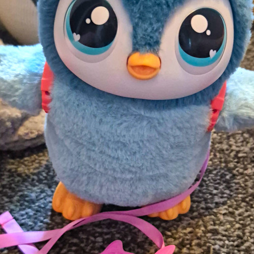 Blue bird plush soft toy - bird, with