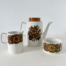Vintage Retro 70s Floral Mid-Century Hostess Camelot British Anchor Tea Pot Set