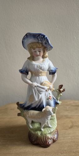 Vintage porcelain shepherdess - vintage,