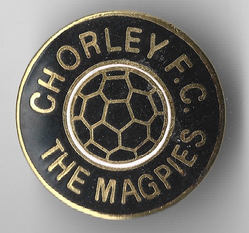 Chorley enamel football badge - football,
