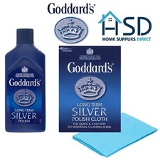 Goddards Silver Jewellery Polish/Cloth Cleaner Clean Silver Dip Protect Shine