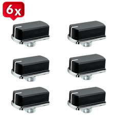 6 x Silver & Black Hob Oven