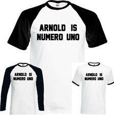 As Worn By Arnold Schwarzenegger Is Numero Uno Mens T-Shirt Gym Top Training