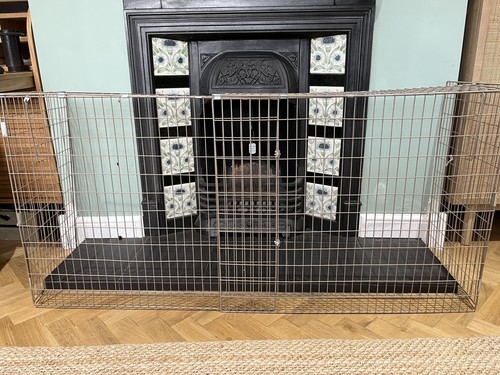 Bronze effect fire guard - effect,