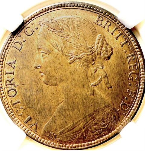 1860 queen victoria one - 1860, 1d