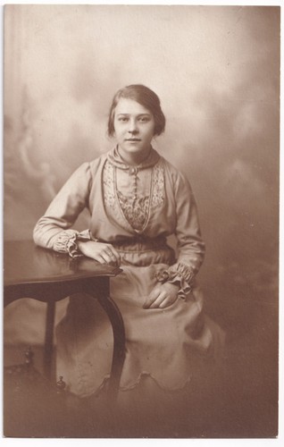 Rppc postcard young woman - postcard,