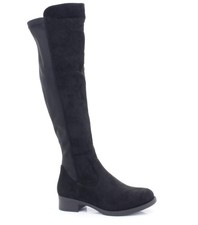 Ladies Black Suede Inside Zip