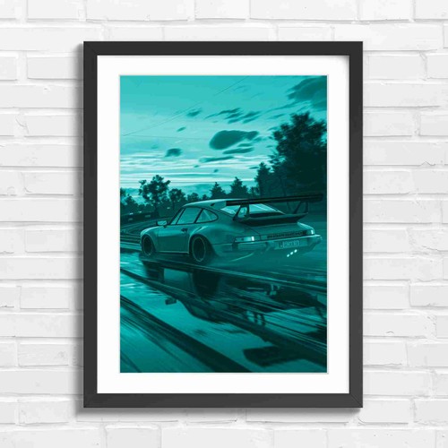 Retro sunset sports car - sports, vibe