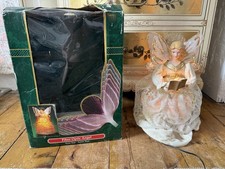 CL2 Vintage Fibre Optic Christmas Angel Tree Topper Decoration Ornament Retro