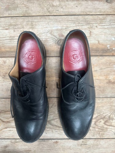 Black leather grenson - leather, shoes