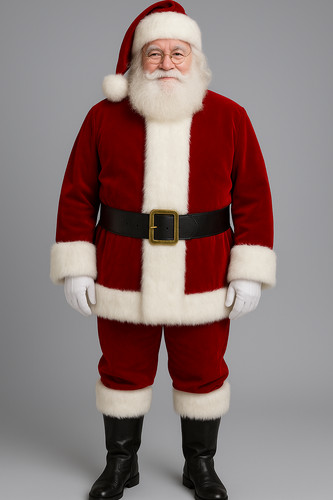 Red santa costume with - red, white