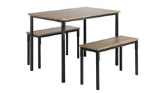 Bolitzo Oak Dining Table & 2