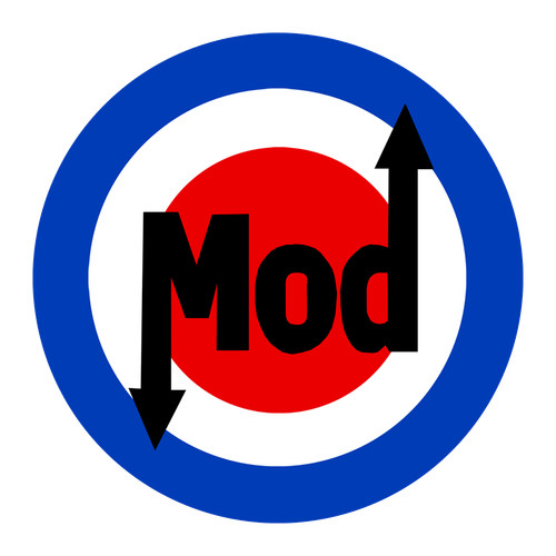 Mod scooter vinyl sticker - mod,