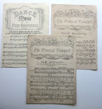 3 Victorian Music Sheets