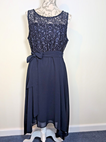 New navy lace dress - size, 16