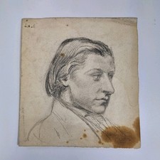 Antique 19thC Pencil Drawing