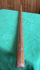 Vintage British Military Officer's Half Round Leather Bound Swagger Stick (3)