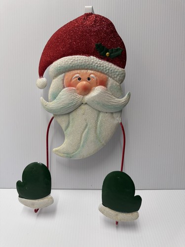 Vintage metal santa christmas - vintage,