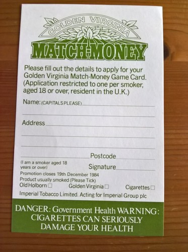 Golden virginia match money - golden,