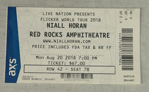 Niall horan concert ticket - concert,