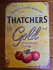 Thatchers Cider - Man Cave Metal Sign Poster Wall Art - Ideal For Pub Bar Den
