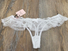 Agent Provocateur White "FEE" Thong - AP4 LARGE - BRAND NEW WITH TAGS
