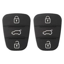 Black Rubber Remote Car Key Fob Case Cover for Hyundai I10 I20 I30 3 Buttons