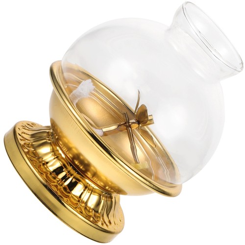 Vintage oil lamp set - oil, temple