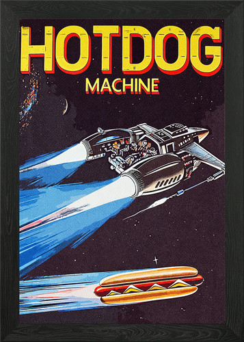 Hot dog machine space framed - space,