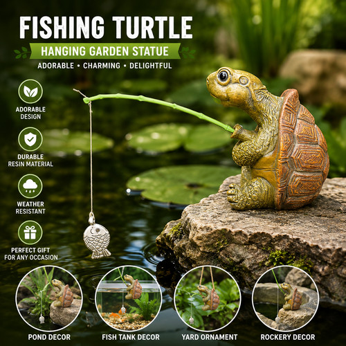 Cute fishing turtle - fishing,
