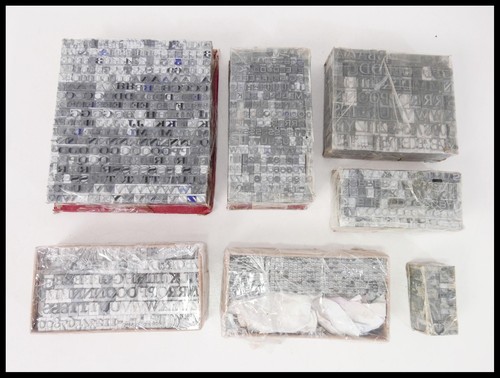 Vintage metal letterpress - metal,