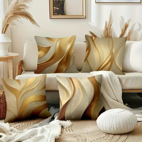 Golden themed texture floral - 4,