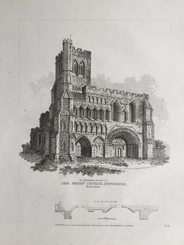 1805 antique print dunstable - print;,
