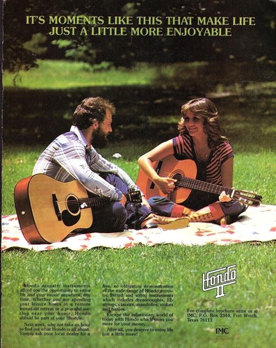 Vtg 70s hondo guitar - vtg,