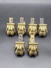 Set Of 6 Cast Brass Castor