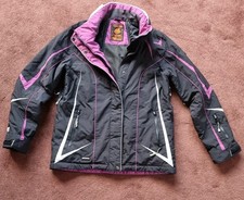 Iguana Womens Waterproof Ski Coat Jacket Size 40 large black Insulated Zip