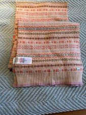 Joules Fairisle Long Wool Wool Scarf
