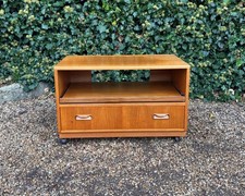 MID CENTURY G PLAN TV  CABINET ON CASTORS