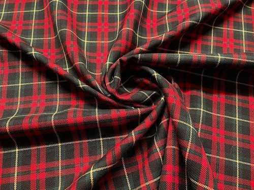 Scottish tartan check fabric - scottish,