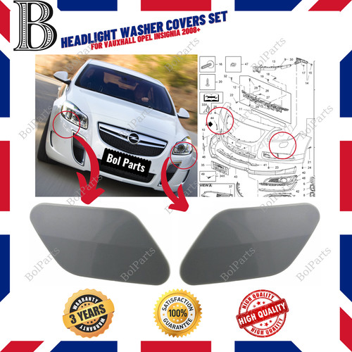 Headlight washer cover set - headlight,