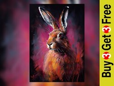 Expressive hare oil pastels - expressive,