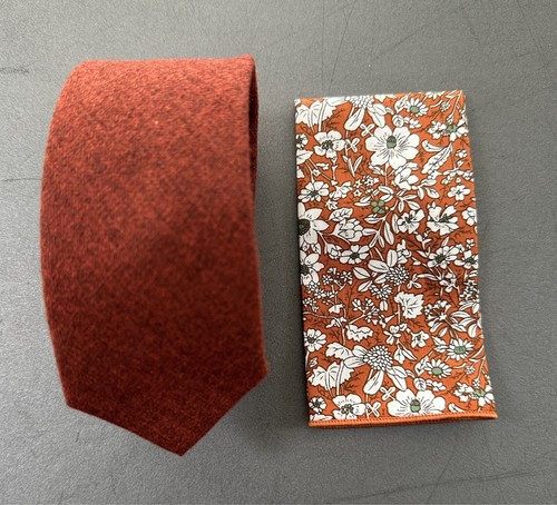 Orange tie and - and, pocket