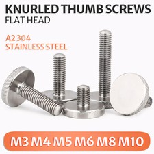 Knurled Thumb Screws Flat Head