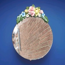 VINTAGE BARBOLA VANITY MIRROR FREE STANDING ROUND TABLE TOP MIRROR