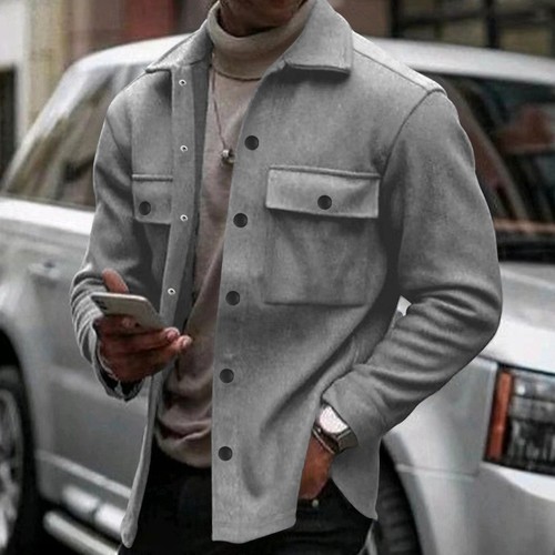 Men retro fleece long - fleece, sleeve