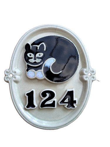 Vintage ceramic house number