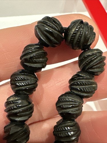 Victorian whitby jet carved - whitby,