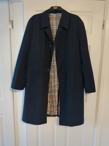 Vintage mens navy overcoat - , mac