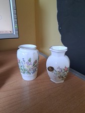 Two Small Aynsley Wild Tudor Pattern Bud Vases