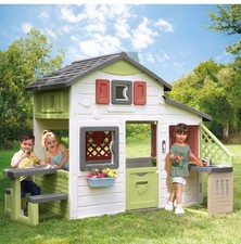 Smoby Life Friends House and Kitchen w/ Picnic Area, Doorbell, Plant Pot